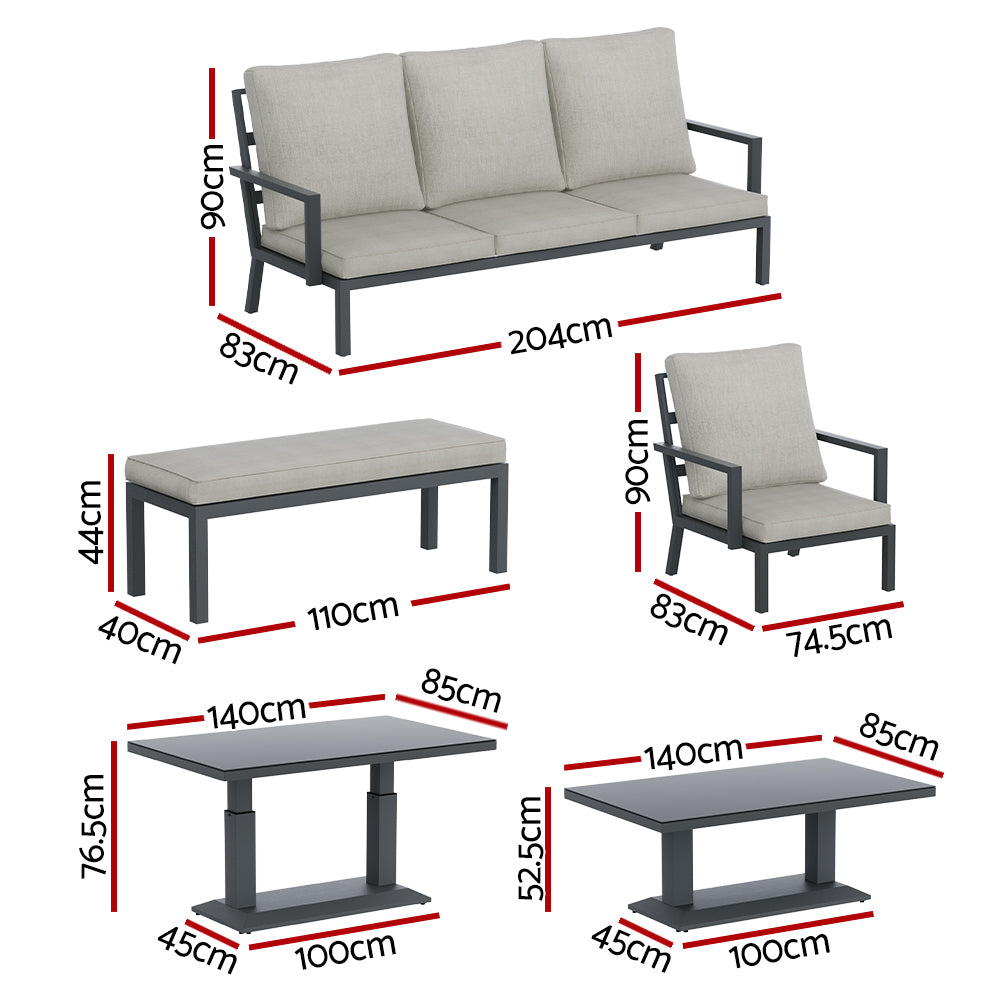 Gardeon Contemporary 5-Piece Outdoor Lounge Set
