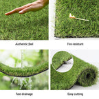 Prime Turf Artificial Grass 35mm 2mx5m Synthetic Fake Lawn Turf Plastic Plant 4-coloured