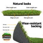 Prime Turf Artificial Grass 35mm 2mx5m Synthetic Fake Lawn Turf Plastic Plant 4-coloured