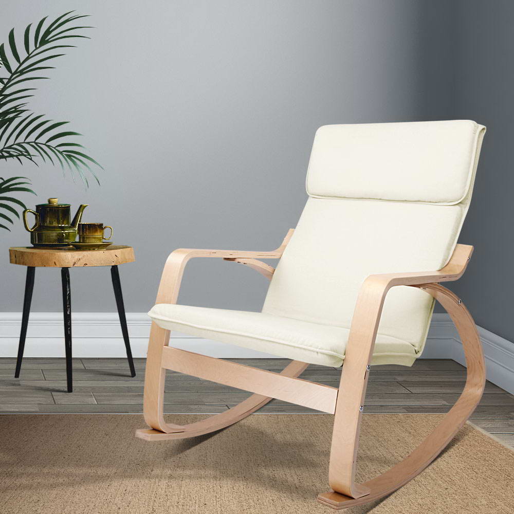 Bentwood Aero Rocking Armchair - Contemporary Comfort in Beige