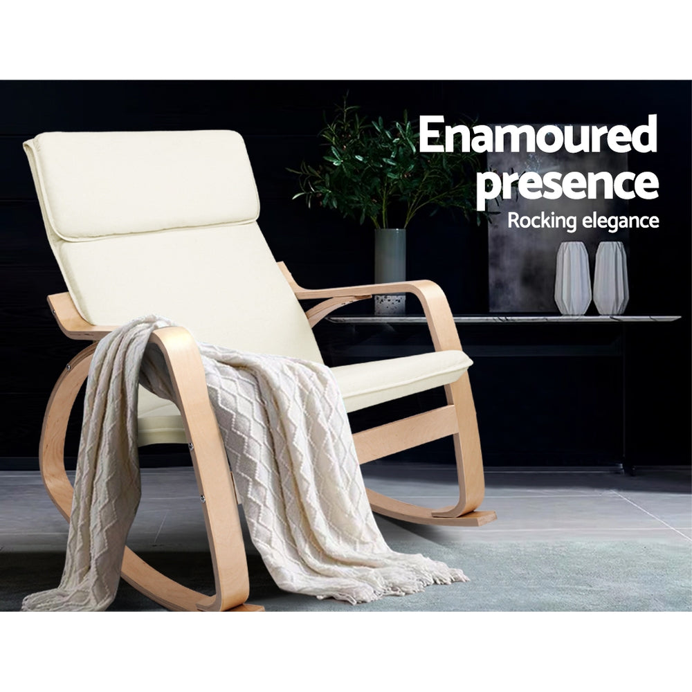 Bentwood Aero Rocking Armchair - Contemporary Comfort in Beige
