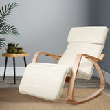 Afton Modern Rocking Armchair with Adjustable Footrest