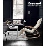 Afton Modern Rocking Armchair with Adjustable Footrest