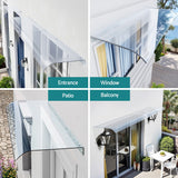 Instahut Window Door Awning 0.4mx1m Transparent