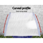 Instahut Window Door Awning Canopy 1.5mx2m Transparent Sheet Grey Plastic Frame