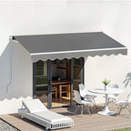 Instahut Retractable Folding Arm Awning Motorised Sunshade 3M X 2M Grey