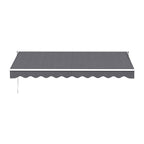 Instahut Retractable Folding Arm Awning Motorised Sunshade 3.5M X 2.5M Grey