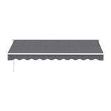 Instahut Retractable Folding Arm Awning Motorised Sunshade 3.5M X 2.5M Grey