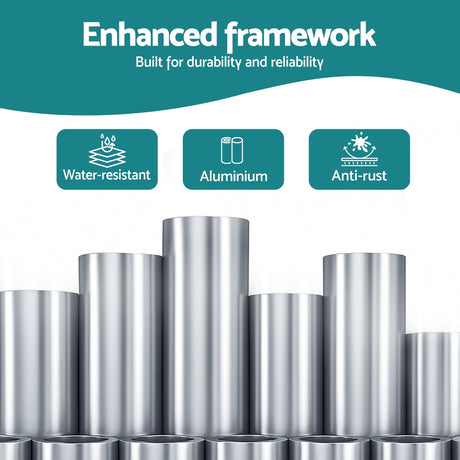 Instahut Retractable Folding Arm Awning Motorised Sunshade 3.5M X 2.5M Grey