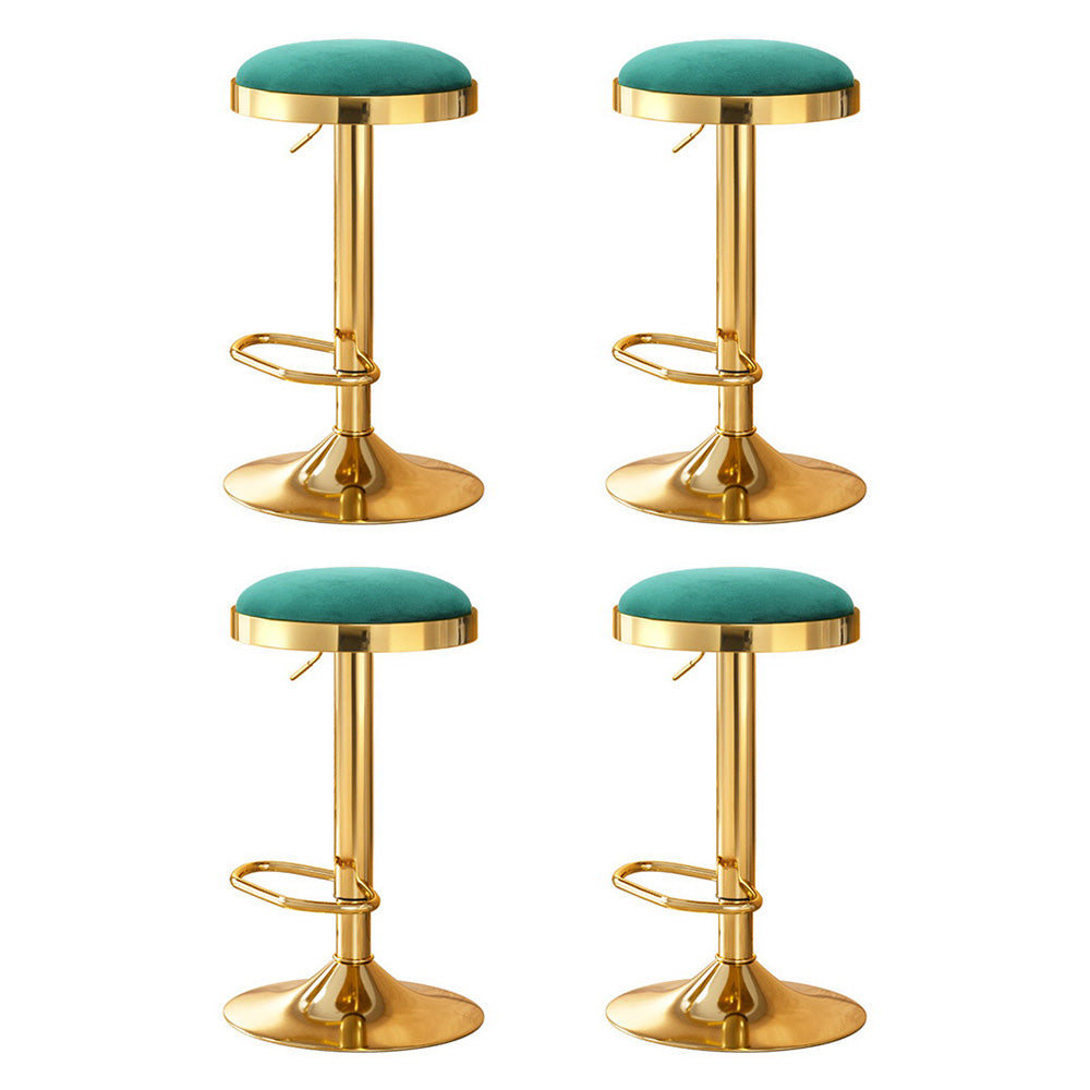 Artiss Green Velvet Padded Bar Stools