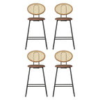 Artiss Brown PU Leather Bar Stools Set