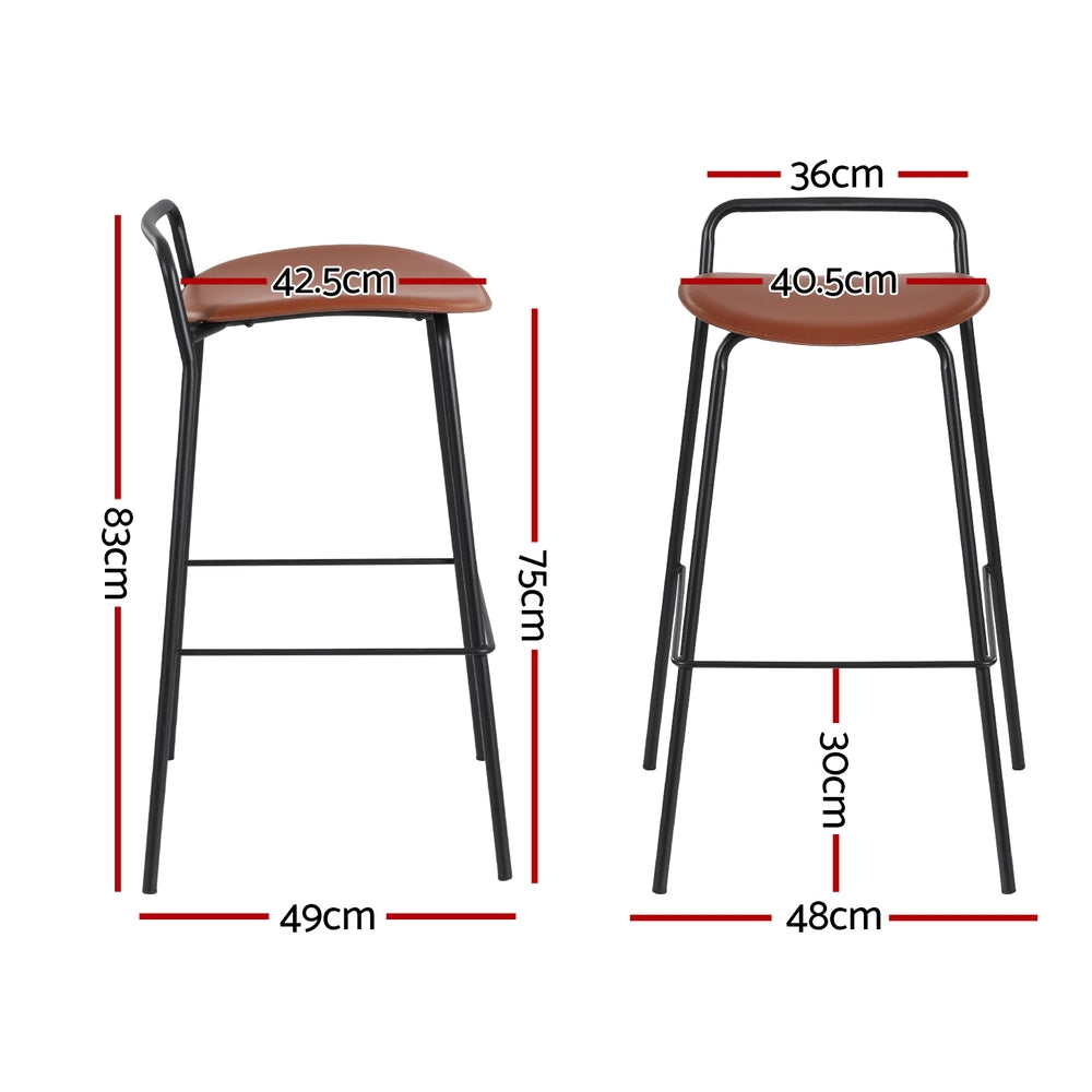 Artiss Set of 2 Metal Bar Stools