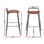 Artiss Set of 2 Metal Bar Stools