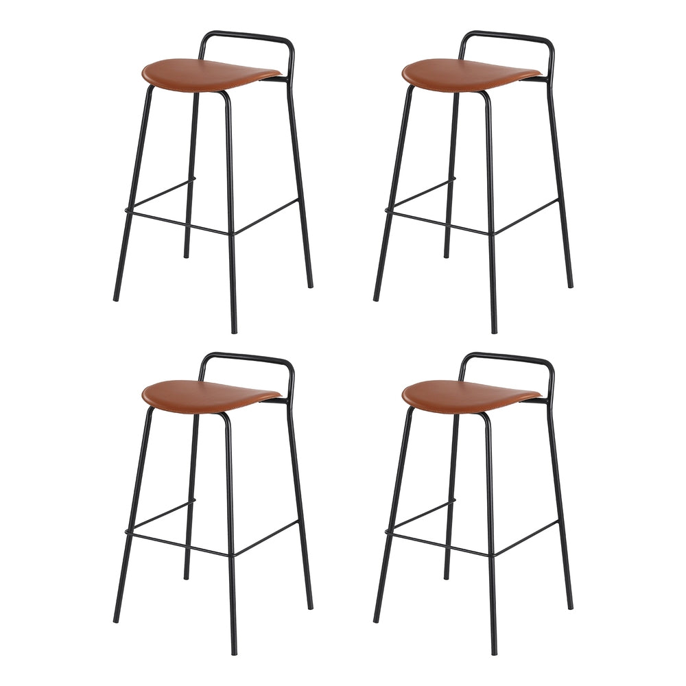 Artiss Brown Bar Stools - Set of 4