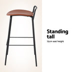 Artiss Brown Bar Stools - Set of 4