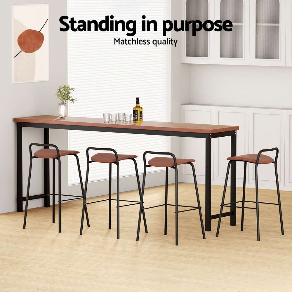 Artiss Brown Bar Stools - Set of 4