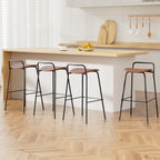 Artiss Brown Bar Stools - Set of 4