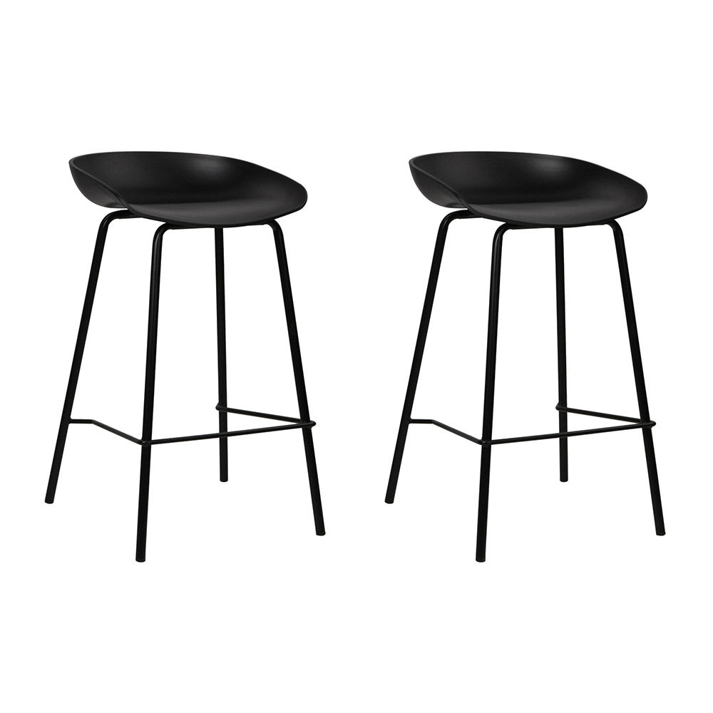 Artiss Modern Metal Bar Stools - 2 Pack