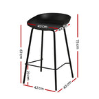 Artiss Modern Metal Bar Stools - 2 Pack