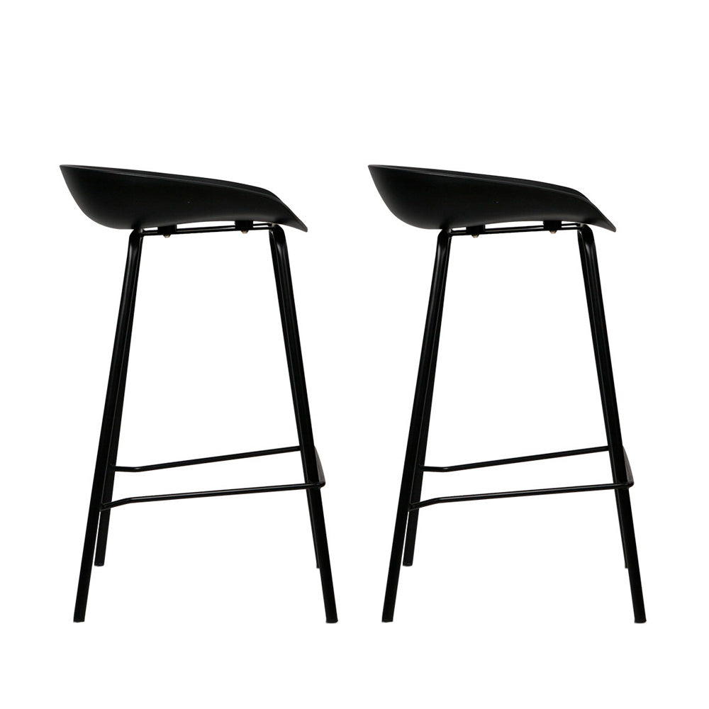 Artiss Modern Metal Bar Stools - 2 Pack