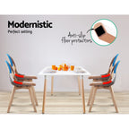 Retro Fabric Dining Chairs Set of 4