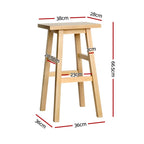 Artiss Contemporary Beech Wood Bar Stools