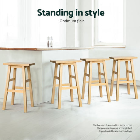 Artiss Contemporary Beech Wood Bar Stools
