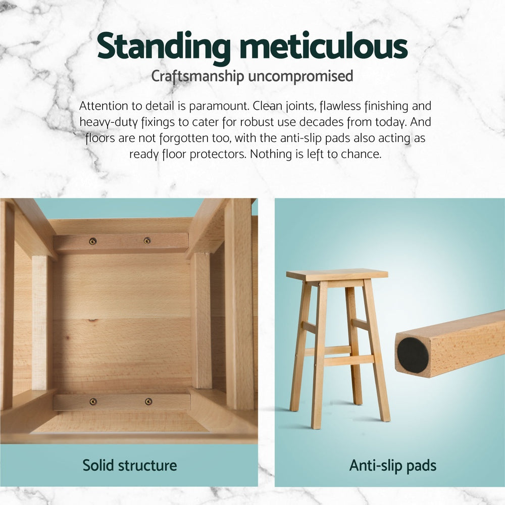 Artiss Contemporary Beech Wood Bar Stools