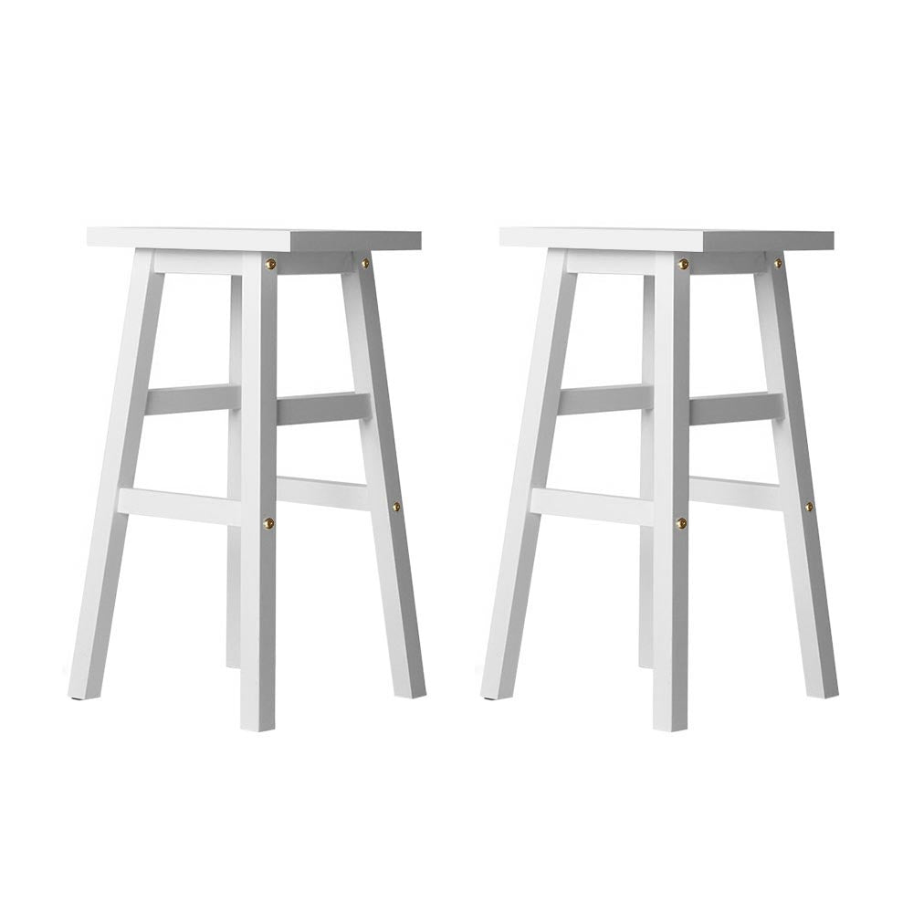 Artiss Baden Bar Stools - White (Set of 2)