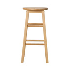 Artiss Wooden Round Bar Stools - Set of 2