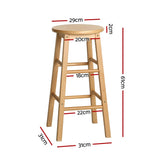Artiss Set of 4 Wooden Bar Stools Durable seating for modern spaces.