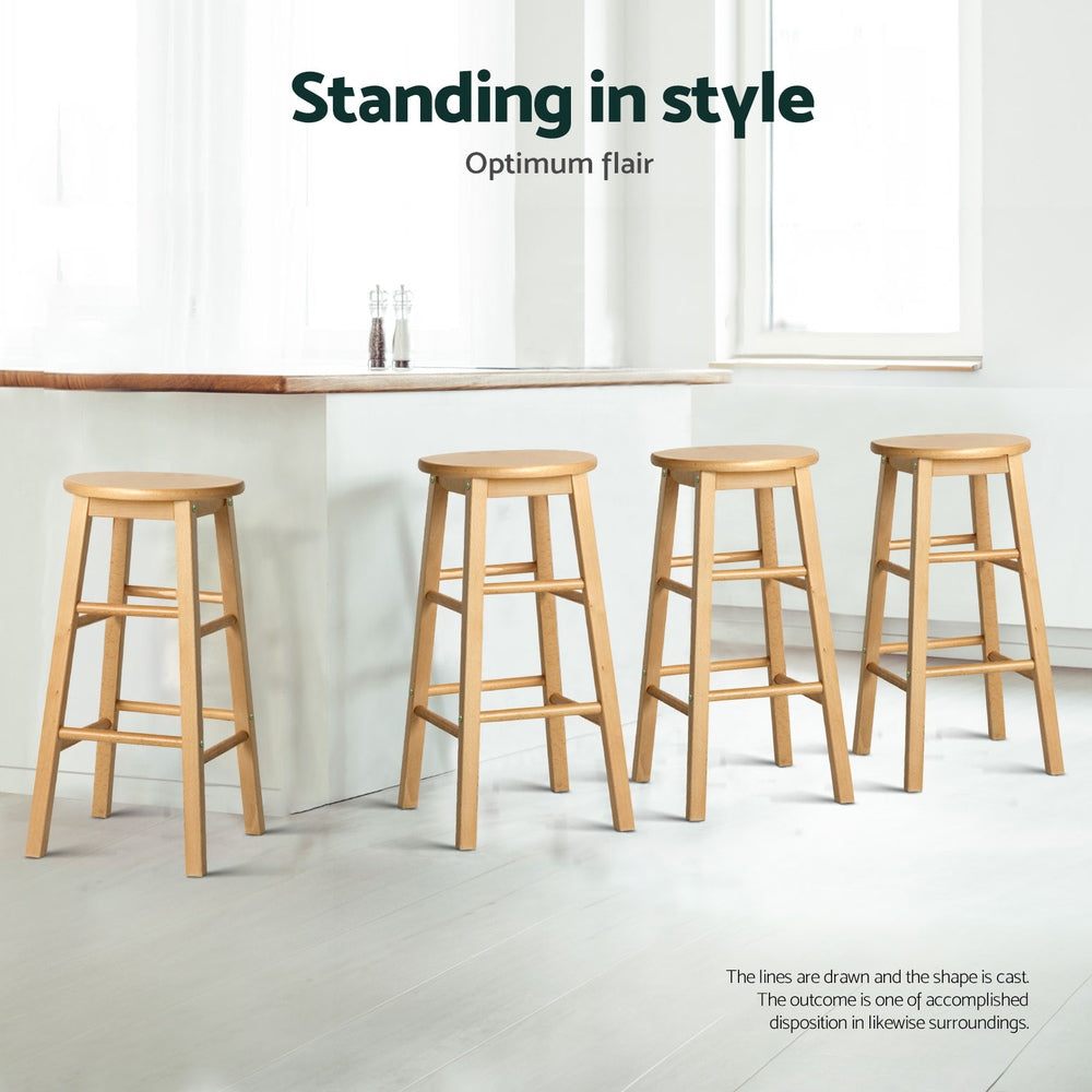 Artiss Set of 4 Wooden Bar Stools 

Durable seating for modern spaces.