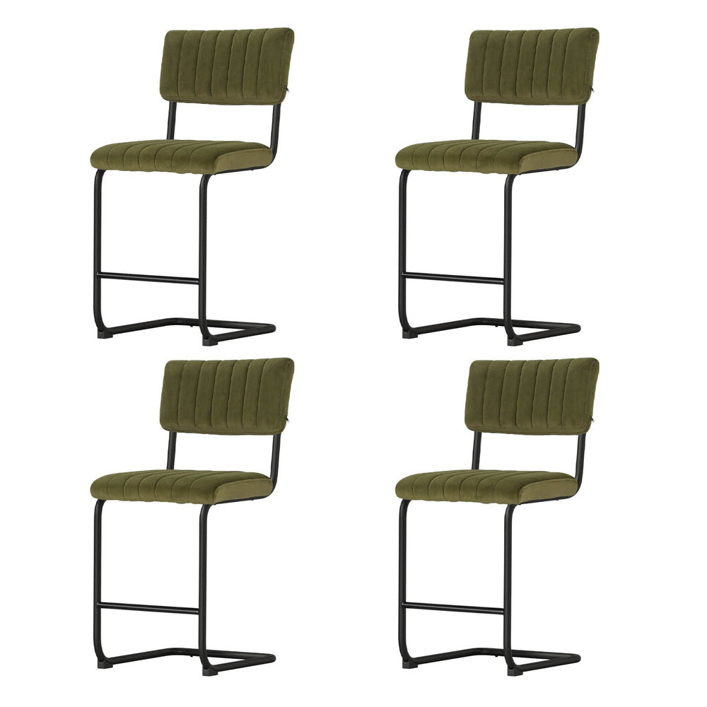 Artiss Modern Velvet Bar Stool Set