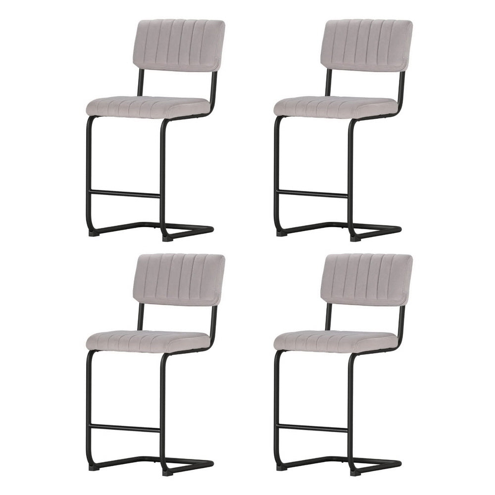 Artiss Modern Velvet Bar Stool Set