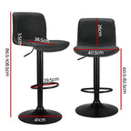 Artiss Adjustable Swivel Bar Stools Set