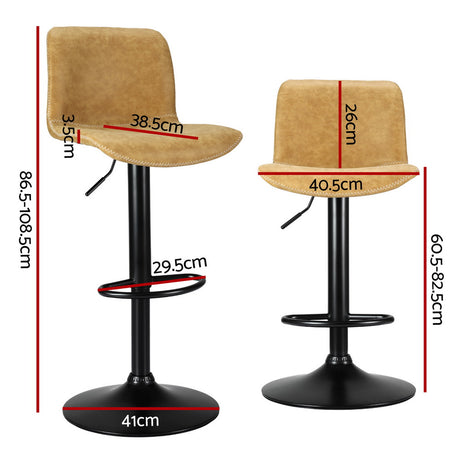 Artiss 4x Swivel Bar Stools Set