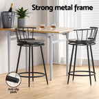 Artiss Vanny Swivel Bar Stool Set