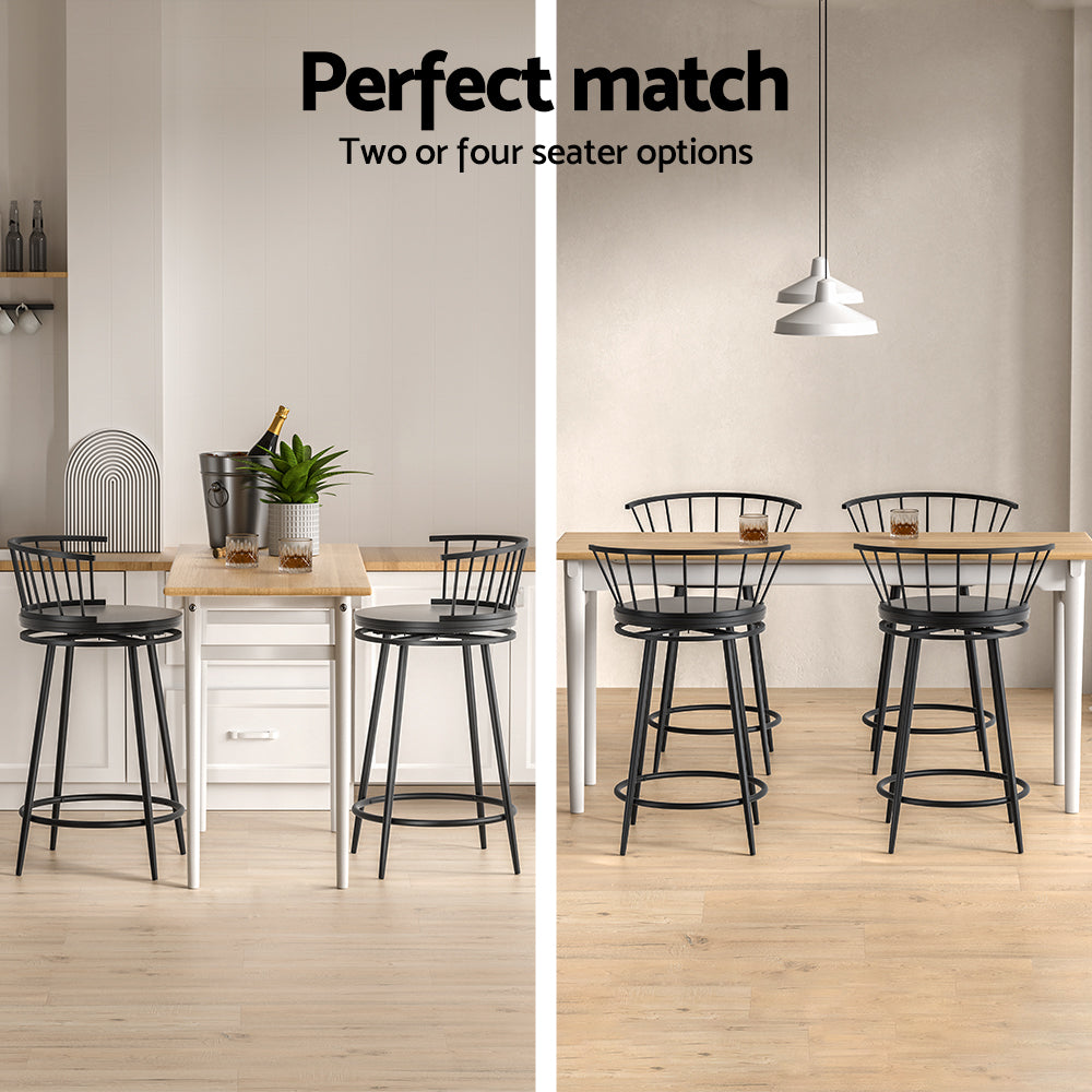 Artiss Vanny Swivel Bar Stool Set