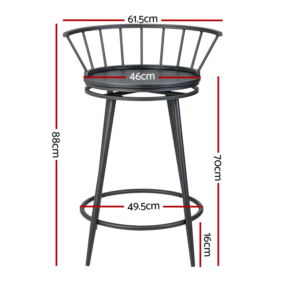 Artiss Vanny Swivel Bar Stool Set