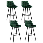 Artiss Green Velvet Bar Stools (Set of 4)