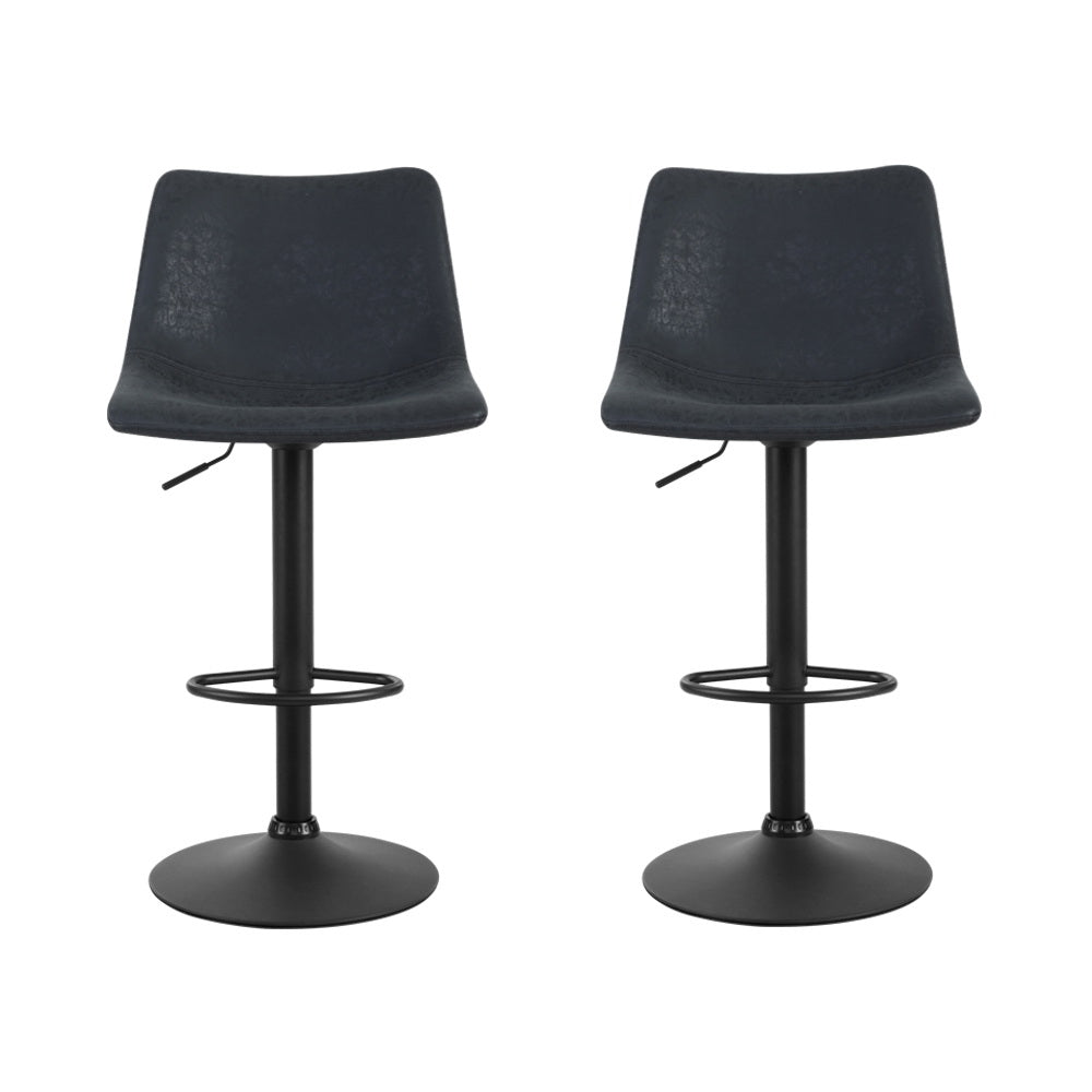 Artiss Vintage Leather Swivel Bar Stools