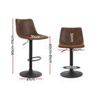 Artiss Vintage Swivel Gas Lift Bar Stools