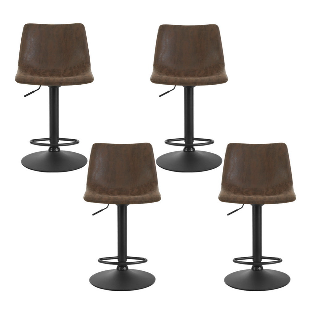 Artiss Jovy Vintage Leather Swivel Bar Stools