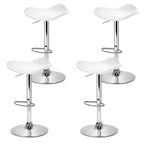 Artiss White Leather Gas Lift Bar Stools