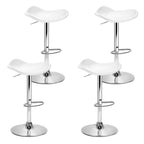 Artiss White Leather Gas Lift Bar Stools
