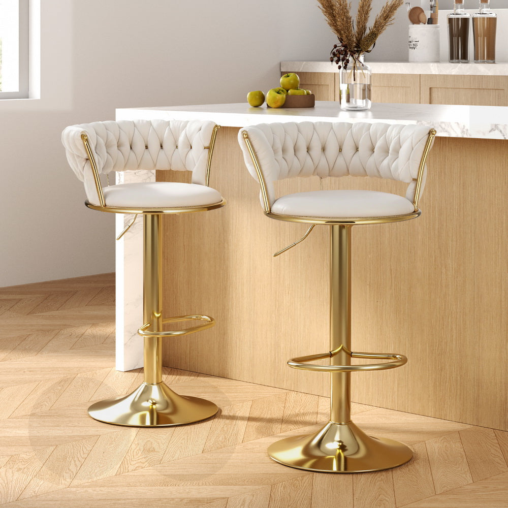Artiss Vivien Velvet Bar Stools - Elegance Redefined