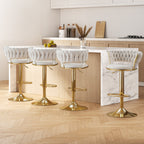 Vivien Gas Lift Velvet Bar Stools