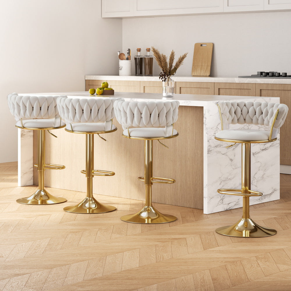 Vivien Gas Lift Velvet Bar Stools