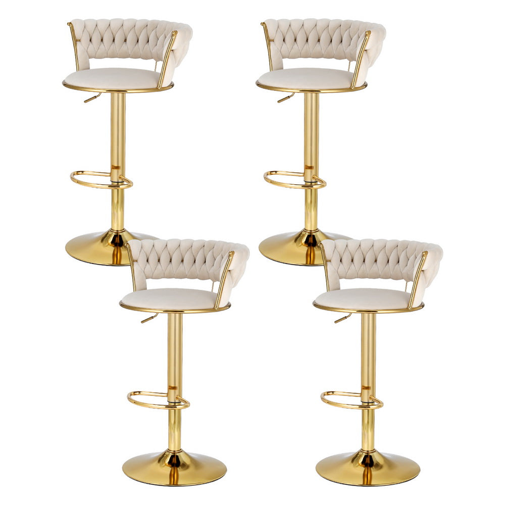 Vivien Gas Lift Velvet Bar Stools