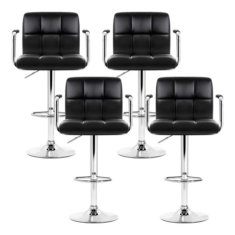 Artiss 4x Modern Leather Bar Stools with Armrest